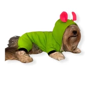 Shipy Pink Stripe Kulaklı Köpek Tulumu Kıyafeti - 3