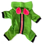 Shipy Pink Stripe Kulaklı Kedi Tulumu,Kıyafeti - 4