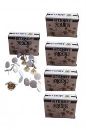 Renkli Raptiye Beyaz (pvc Kaplı) 5 Paket (150 adet) - 1