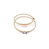 Ahşap Kasnak Natural Nakış Elİşi Kasnağı Vidalı Model NO3 11 CM - 2
