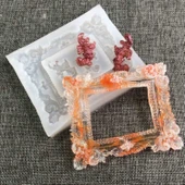 Epoksi Silikon Kalıp Fotoğraf Çerçevesi Yapraklı  9.5X11 CM thumbnail 3