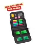 Elegance Okapi Kalem Çantası Tek Katlı Siyah OKP-123 - 5