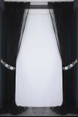 DÜZ İP PERDE 0.80 mm ANTRASİT RENK 300 Cm En 280 Cm Boy HAZIR YASSI KALIN ŞERİT İP PERDE thumbnail 6
