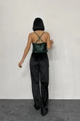 Zümrüt Lucky Life Kadın Askılı Degaje Bluz - 3