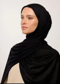 Tesettür Şal - Siyah Penye thumbnail 1