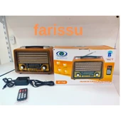 Gerçek Ahşap Eskitme Görünümlü RT-750 Nostaljik Müzik Kutusu – 3 Band Radyo / Bluetooth / USB - 6