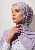 Rabia Z - Lavanta Jarsey Şal - 1