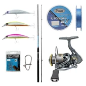 Yek Outdoor Spin Olta Seti Okuma G-Power Spin 270cm 7-35 gr Spin Kamışı&Kendo Suro GR4000 5+1BB Olta Makinesi - 1