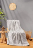 Cotton Box Emboss Çift Kişilik Battaniye Taş - 1
