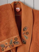 Cotton Box Folk Art Aile Bornoz Seti Dalila Tarçın-Antrasit - 4