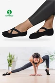SOF 3' Lü Paket Kaydırmaz Bayan Dans Pilates Ve Yoga Çorabı Kadın Çorabı Bayan Çorabı Babet - 3
