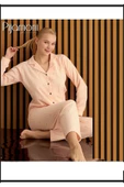 Pijamoni PİJAMONİ SOFT YUMOŞ BOYDAN DÜĞMELİ WELSOFT FİTİLLİ POLAR PİJAMA TAKIMI 5615 - 1