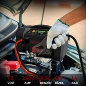 Lokithor AW401 12V 2500Amp Li-Polimer Akıllı Akü Takviye + Pompa + Basınçlı Yıkama + Powerbank + Led Lamba thumbnail 2