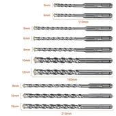 CAT DA03901 10 Parça Tungsten Karbür SDS-Plus Beton Matkap Uç Seti - 9