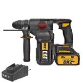CAT DX21BC 18Volt 2.0Ah 2.2J Li-ion Tek Akülü Şarjlı Kömürsüz Profesyonel SDS-Plus Pnömatik Kırıcı/Delici thumbnail 2