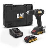 CAT DX155.1 18Volt/2.0Ah Li-ion Çift Akülü Profesyonel Şarjlı Darbeli Matkap thumbnail 1