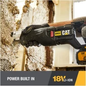 CAT DX52 18Volt/4.0Ah Li-ion Tek Akülü Profesyonel Tilki Kuyruğu Testere thumbnail 3