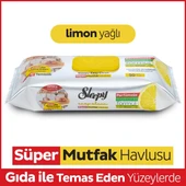 Sleepy Easy Clean Yüzey Temizlik Mutfak Havlusu -Mendili  50 Yaprak Limon Yağlı (5Li Set) 250 Yaprak - 3