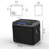 Coolist CLK60 12/24Volt/220Volt 60 Litre Kompresörlü Oto Buzdolabı/Dondurucu - 3