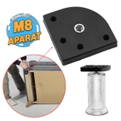 Mobilya Kanepe Baza Yatak Koltuk Destek Yükseltme Ayağı M8 Civatalı Aparat Krom Metal 15 cm Ayaklar thumbnail 5