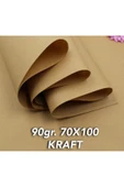 100 Adet Kalın Kraft Kağıt 70x100 Cm Kahverengi Ambalaj Kağıdı Çeyiz Paketleme Koli Kağıdı 90 gr thumbnail 1