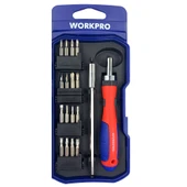 WORKPRO WP200516 18 Parça Profesyonel CR-V Cırcırlı Hassas/Elektronikçi Bits Tornavida Seti thumbnail 2