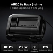 NOCO AIR20 12Volt Akü Bağlantı Maşalı 100 PSI Ayarlanabilir Dijital Basınç Göstergeli Profesyonel Lastik Şişirme Pompası thumbnail 2