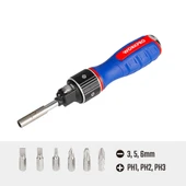 WORKPRO WP221069 6-IN-1 Profesyonel CR-V Cırcırlı Manyetik Tornavida Seti thumbnail 3
