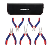 WORKPRO WP201015 CR-V 5 Parça Elektronikçi Profesyonel Mini Pense Seti + Bez Taşıma Çantası thumbnail 1