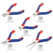 WORKPRO WP201015 CR-V 5 Parça Elektronikçi Profesyonel Mini Pense Seti + Bez Taşıma Çantası thumbnail 2