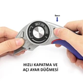WORKPRO WP211013 Ağır Hizmet Alüminyum Gövde Açı Ayarlı Katlanır Rötuş Maket Bıçağı + 5 Adet Yedek Bıçak - 5