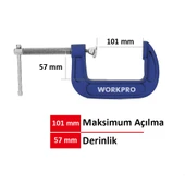 WORKPRO WP232019 100mm G Tipi İşkence thumbnail 2