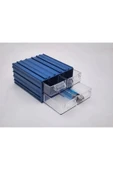 Plastik 4 Şeffaf Çekmeceli Kutu Küçük Organizer Çekmece - 1