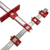 Rox Wood 0058 Delik Delme Merkezleme Kılavuz Cetveli Kulp Takma Şablonu thumbnail 2