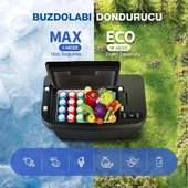 Acopower T35 12/24Volt 33Litre Tesla Model Y ile Uyumlu Kompresörlü Outdoor Oto Buzdolabı thumbnail 3