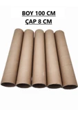 5 Adet Karton Masura Boy 100 Cm , İç Çap 8 Cm Masura (5 Adet Fiyatıdır ) - 2