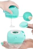 Şampuan Hazneli Silikon Banyo Fırçası Lifi Peeling Masajlı Derin Temizlik Aparatı - 3