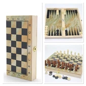 Ahşap Satranç ve Tavla Seti - 2