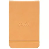 Rhodia Boutique Webnotebook Italyan Deri Çizgili Defter (Yandan) Turuncu Sert Kapak - 1