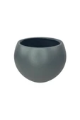 Nettenevime Küre Yuvarlak Top Vazo Dekoratif Saksı ANTRASİT 25*20cm - 8