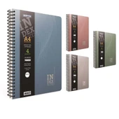 Gıpta Index Notes 17x24cm Spiralli Sert Kapak Defter 140yp Kareli 4626 - 1