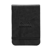 Rhodia Boutique Webnotebook Italyan Deri Çizgili Defter (Yandan) Siyah Sert Kapak - 1