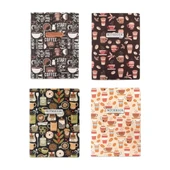 Keskin Uninote Dikişli Defter 18,5x26cm 58yp Noktalı Coffee Time 381873-99 - 1