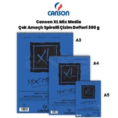 Canson XL Mix Media Çok Amaçlı Spiralli Çizim Defteri 300g - 1