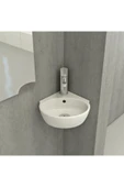 Bocchi Mini Köşe Lavabo 30 Cm - Parlak Beyaz 1392-001-0126 - 1