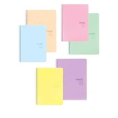 Keskin Color Defter pp Kapak Spiralli Pastel Note A4 60 Yaprak Kareli - 1