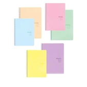 Keskin Color Defter pp Kapak Spiralli Pastel Note A4 80 Yaprak Çizgili - 1