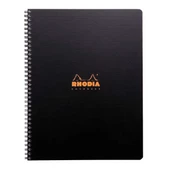 Rhodia Active Çizgili Defter Siyah Plastik Kapak Spiralli 90g 80 Yaprak 225x297mm - 1