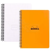 Rhodia Basic Turuncu Kapak Spiralli Defter Kareli 80g 80 Yaprak - 1