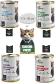 Kedi Yaş Mama Konserve Jöleli Premium Parça Etli Yemek Ciğerli / Tavuklu / Kuzulu / Balıklı 4'Lü Set - 1